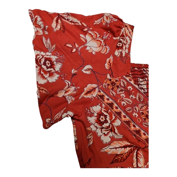 Eclipse Floral Red Jumpsuit - Picture 8 of 8